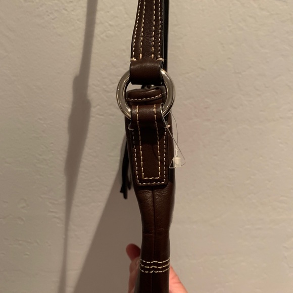 NWOT BROWN LEATHER COACH PURSE - Picture 7 of 9